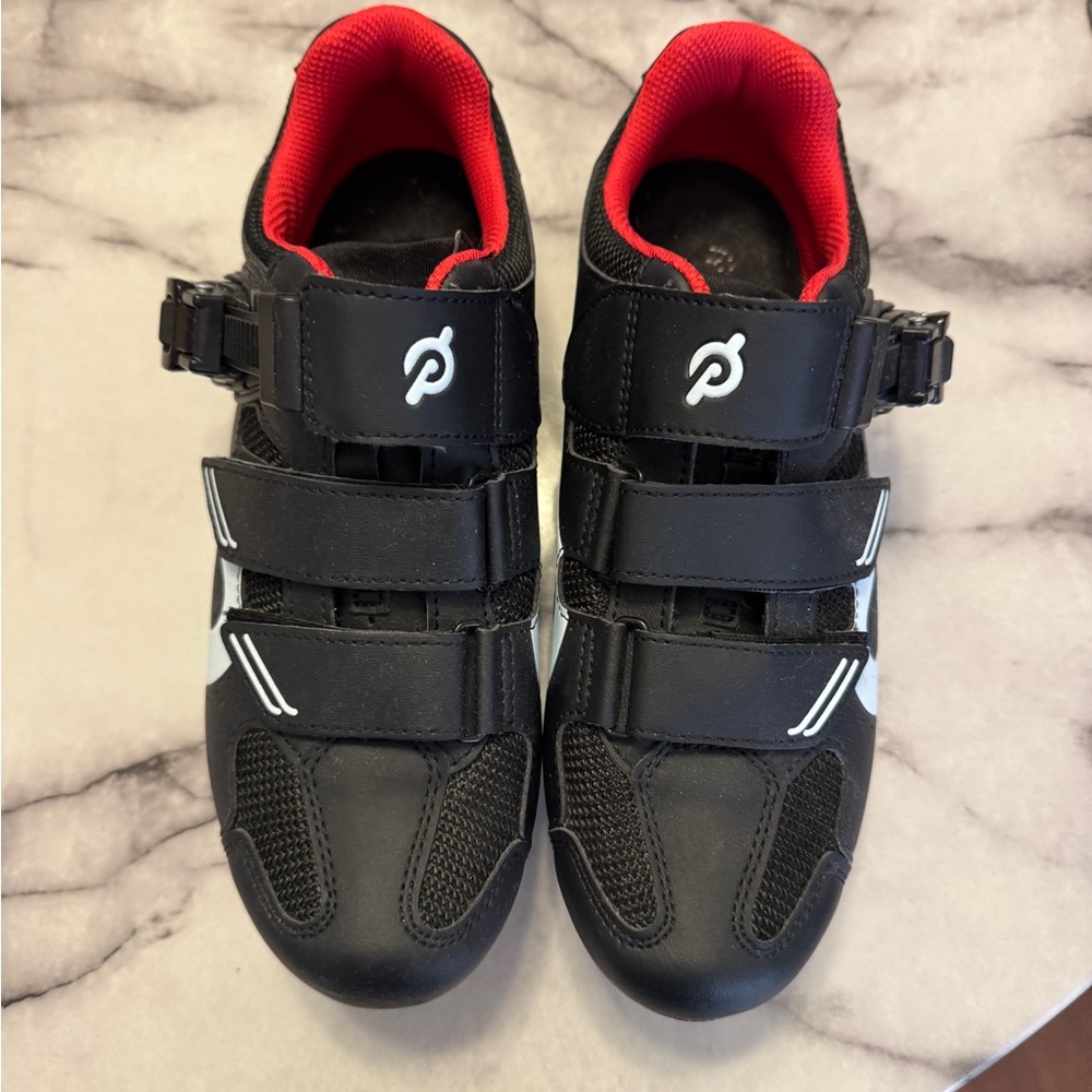 Peloton Cycling Shoes - Black and Red - Women